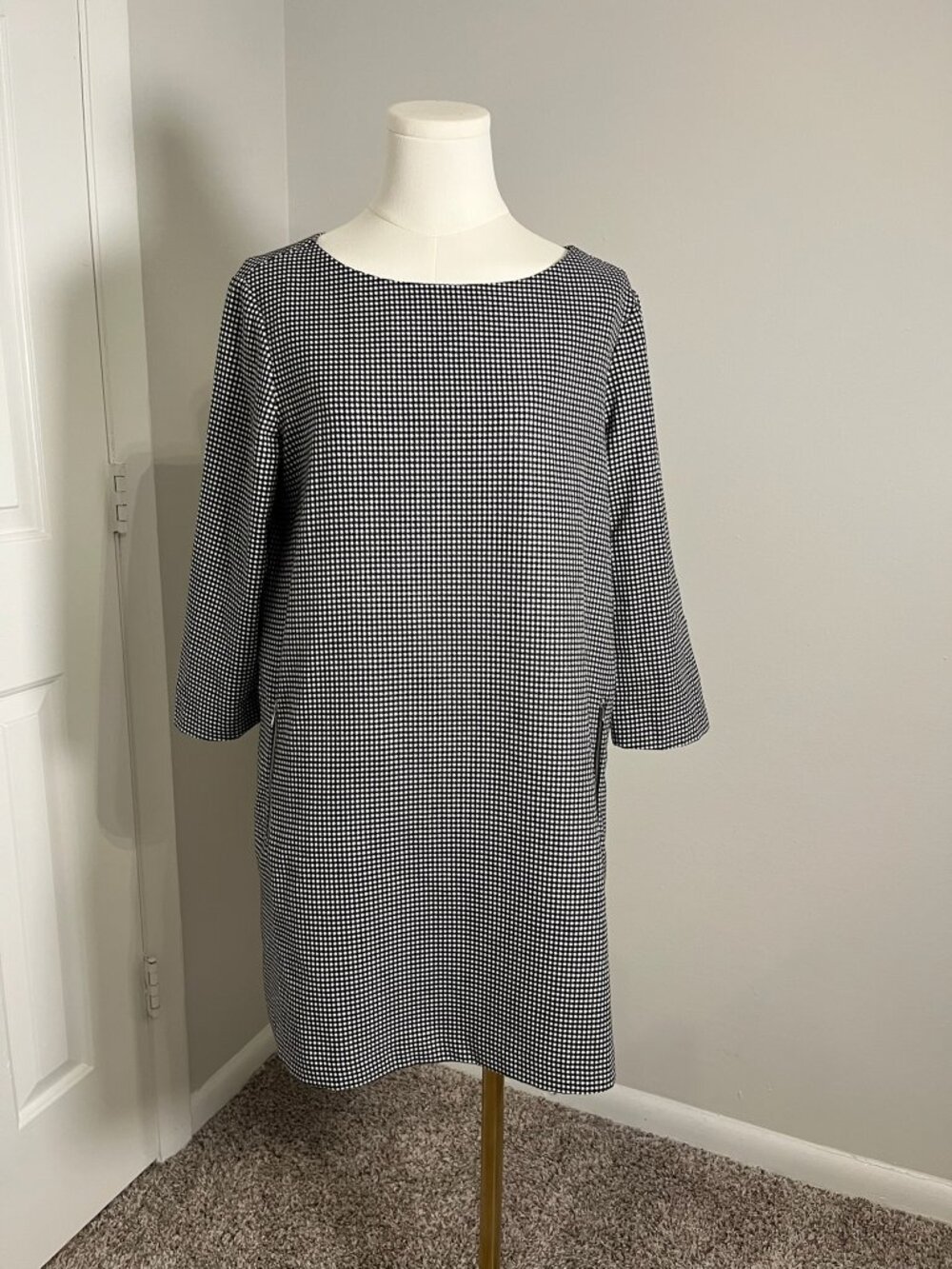 Mango Suit Houndstooth Mini Dress